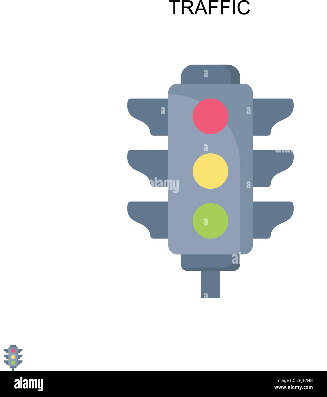 Traffic Simple vector icon. Illustration symbol design template for web mobile UI element. Stock Vector