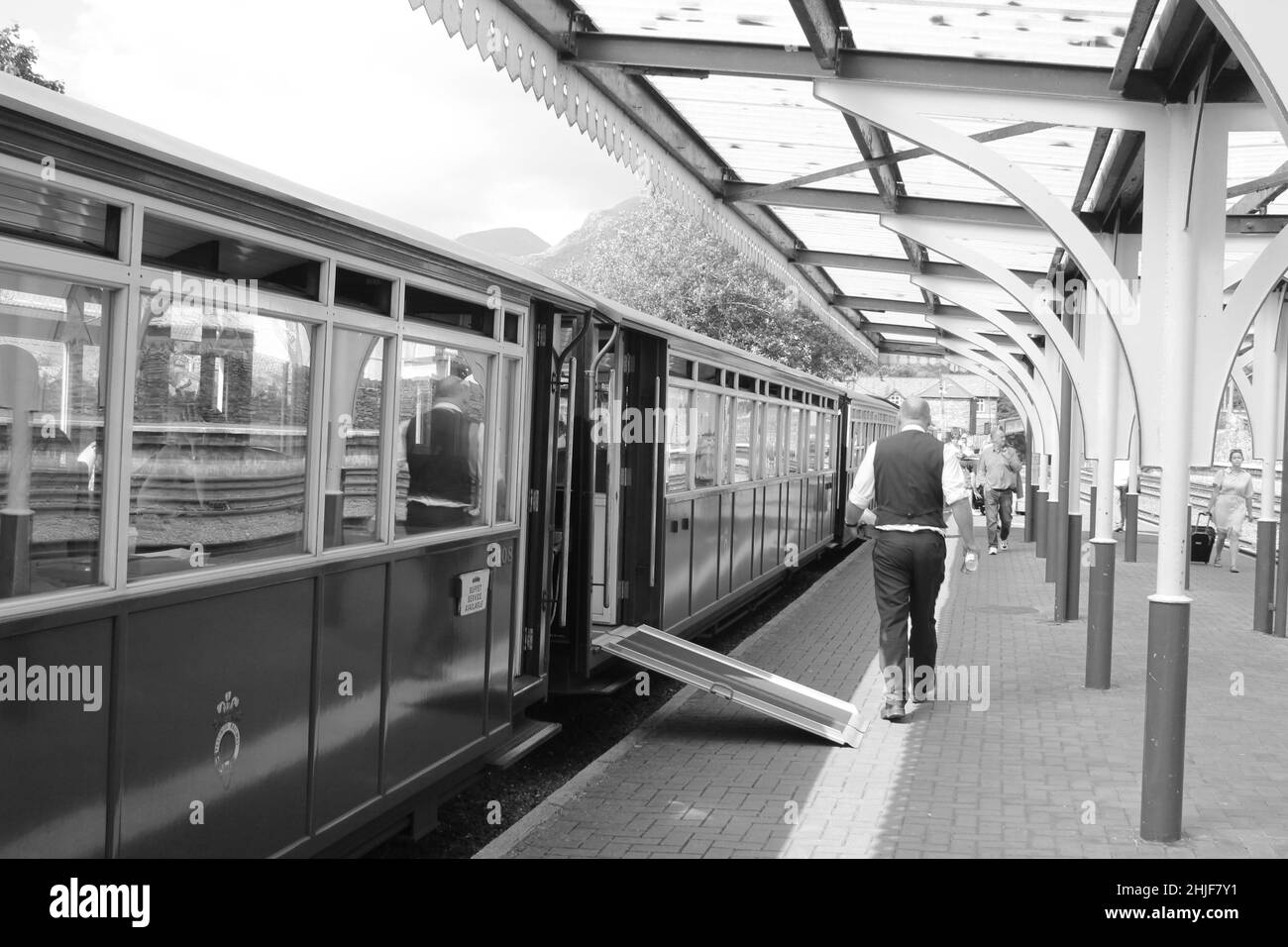 The Ffestiniog and Welsh Highland steam railway stretches through the