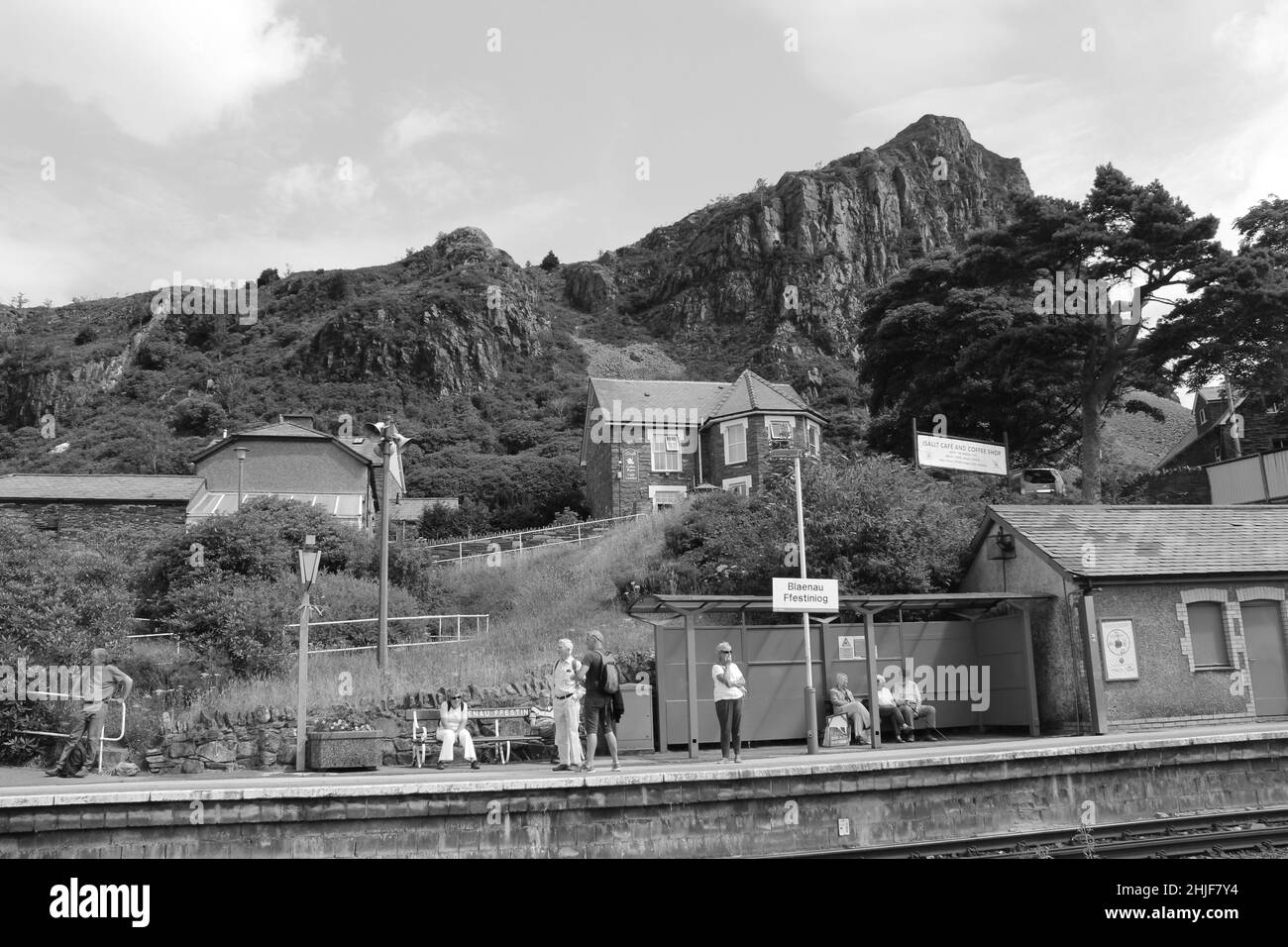 The Ffestiniog and Welsh Highland steam railway stretches through the
