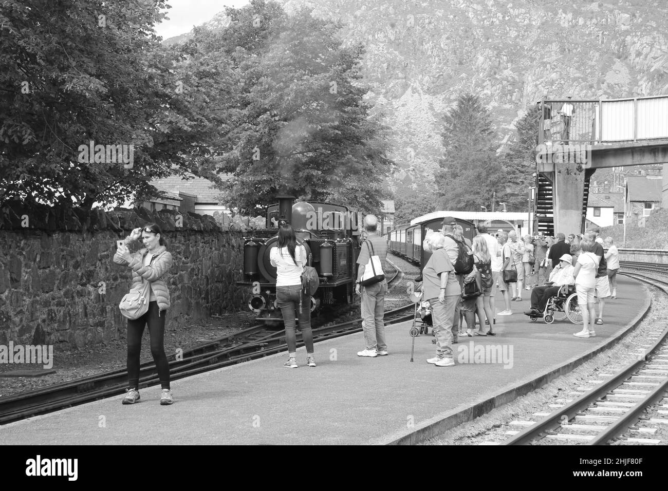 The Ffestiniog and Welsh Highland steam railway stretches through the