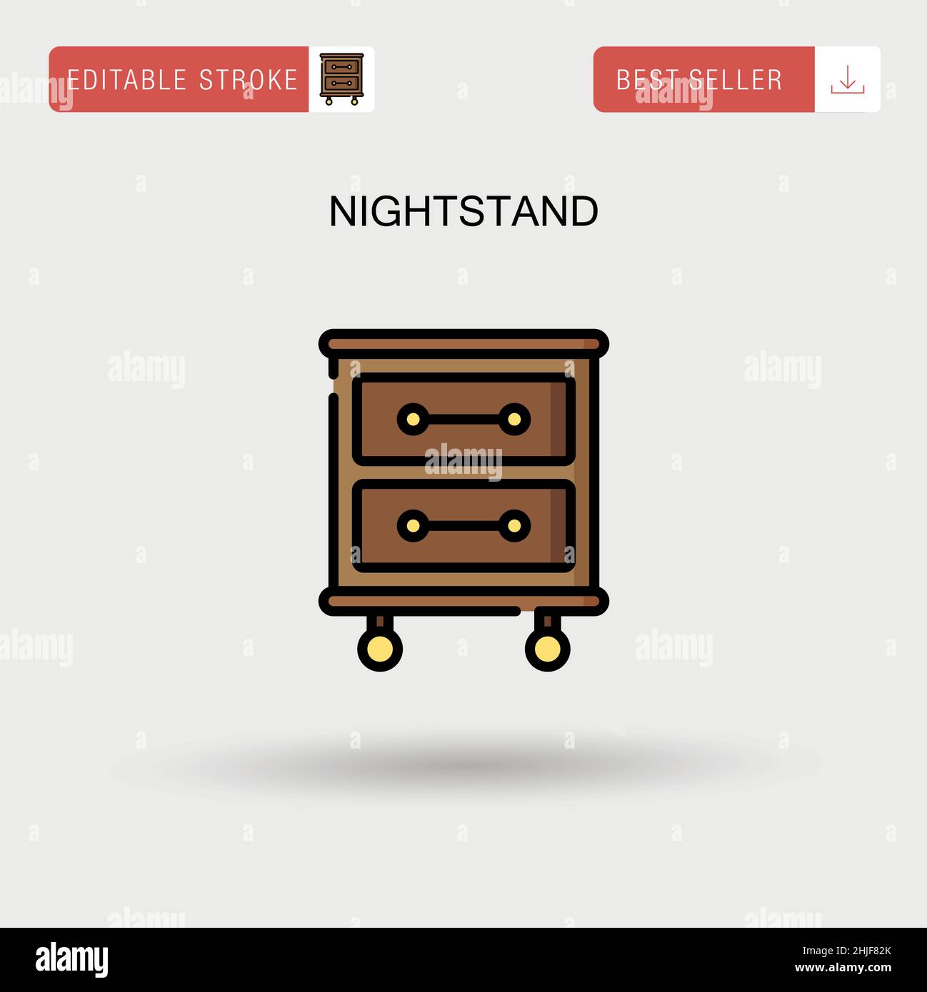Nightstand Simple vector icon Stock Vector Image & Art - Alamy