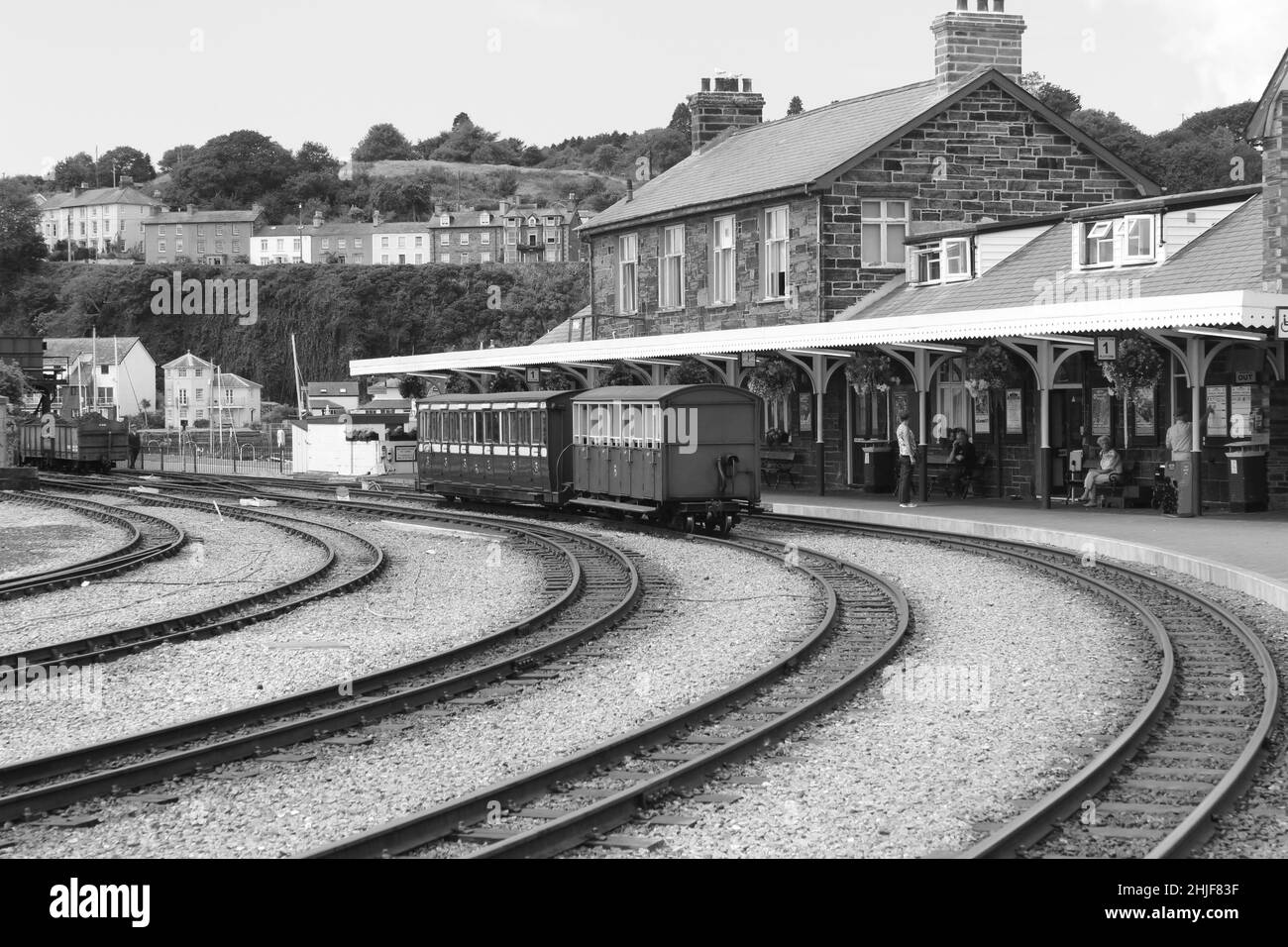 The Ffestiniog and Welsh Highland steam railway stretches through the