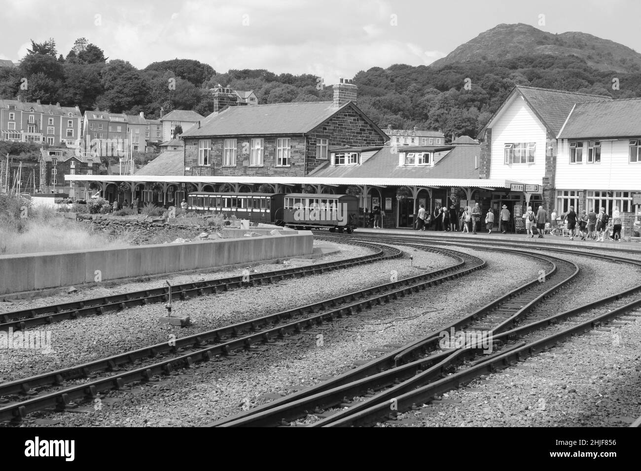 The Ffestiniog and Welsh Highland steam railway stretches through the