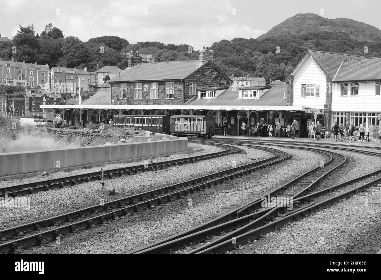 The Ffestiniog and Welsh Highland steam railway stretches through the