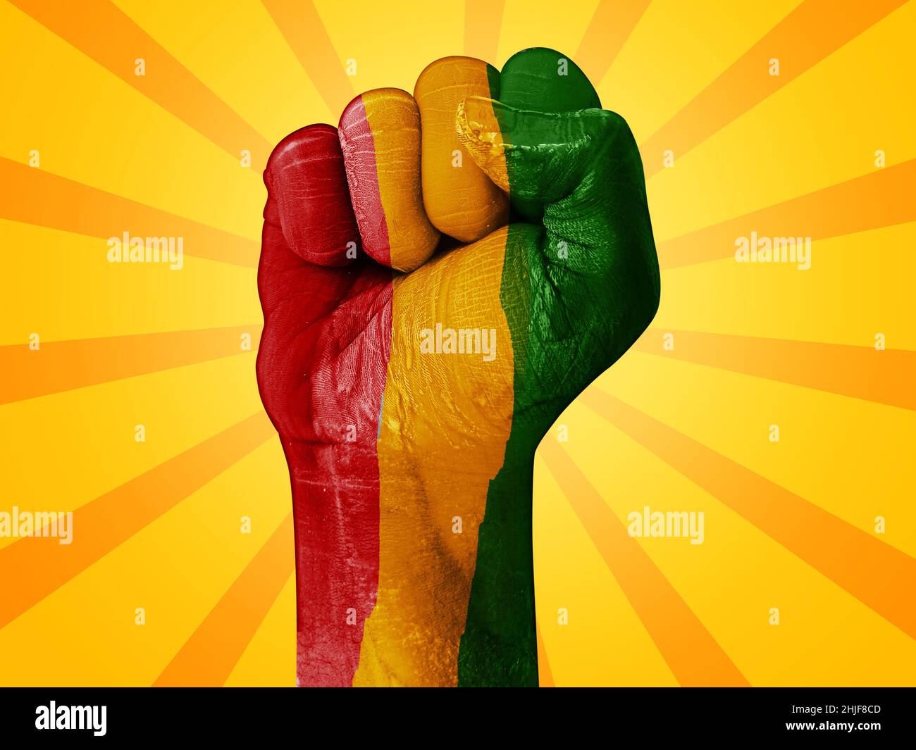 Black history month fist hi-res stock photography and images - Alamy