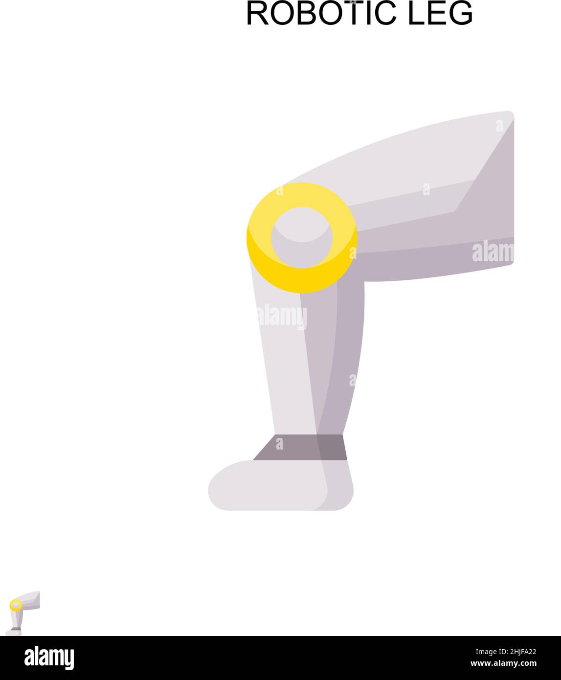 Robotic leg Simple vector icon. Illustration symbol design template for web mobile UI element. Stock Vector
