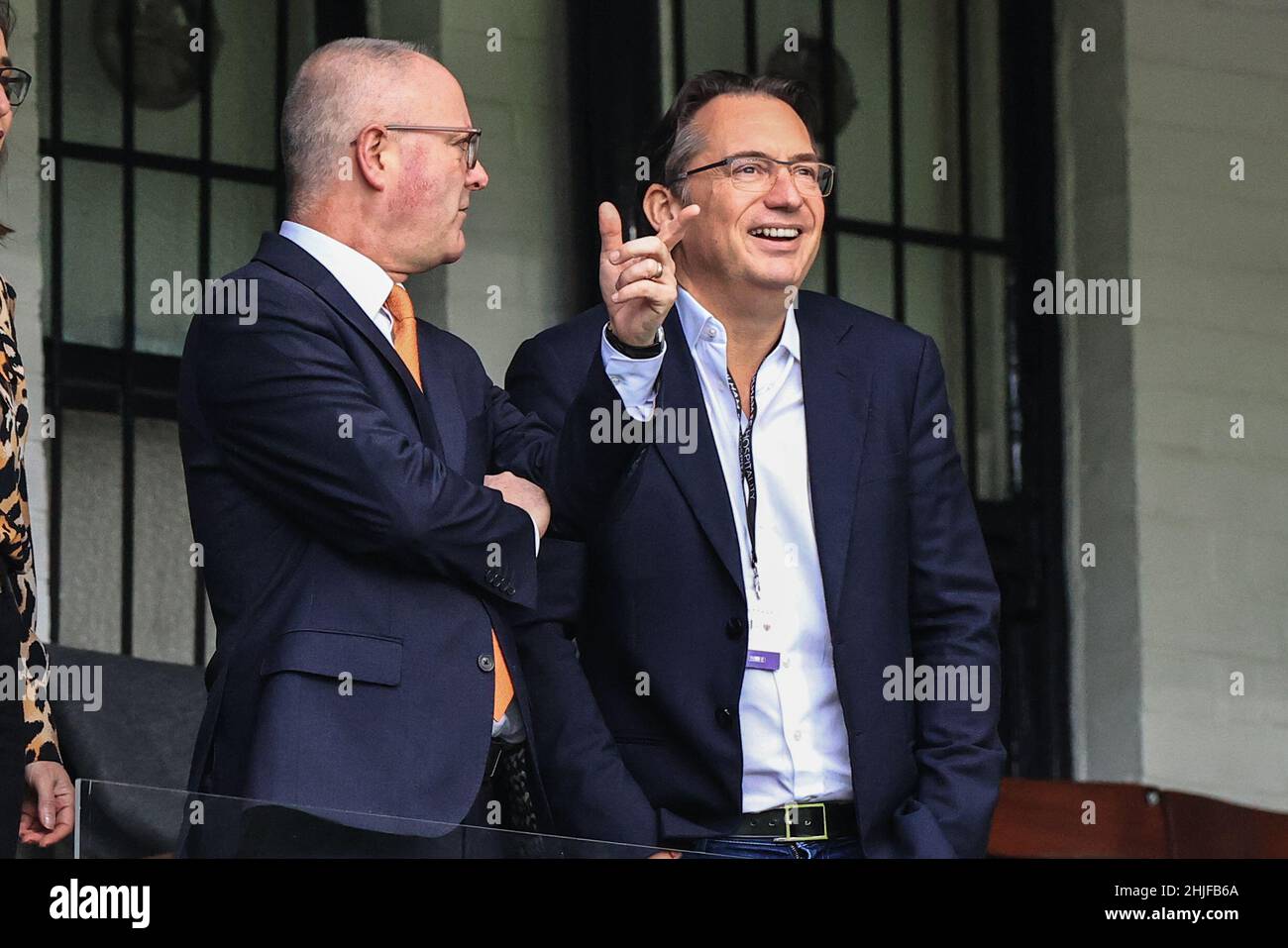 Simon Sadler owner of Blackpool arrives at Craven Cottage Stock Photo