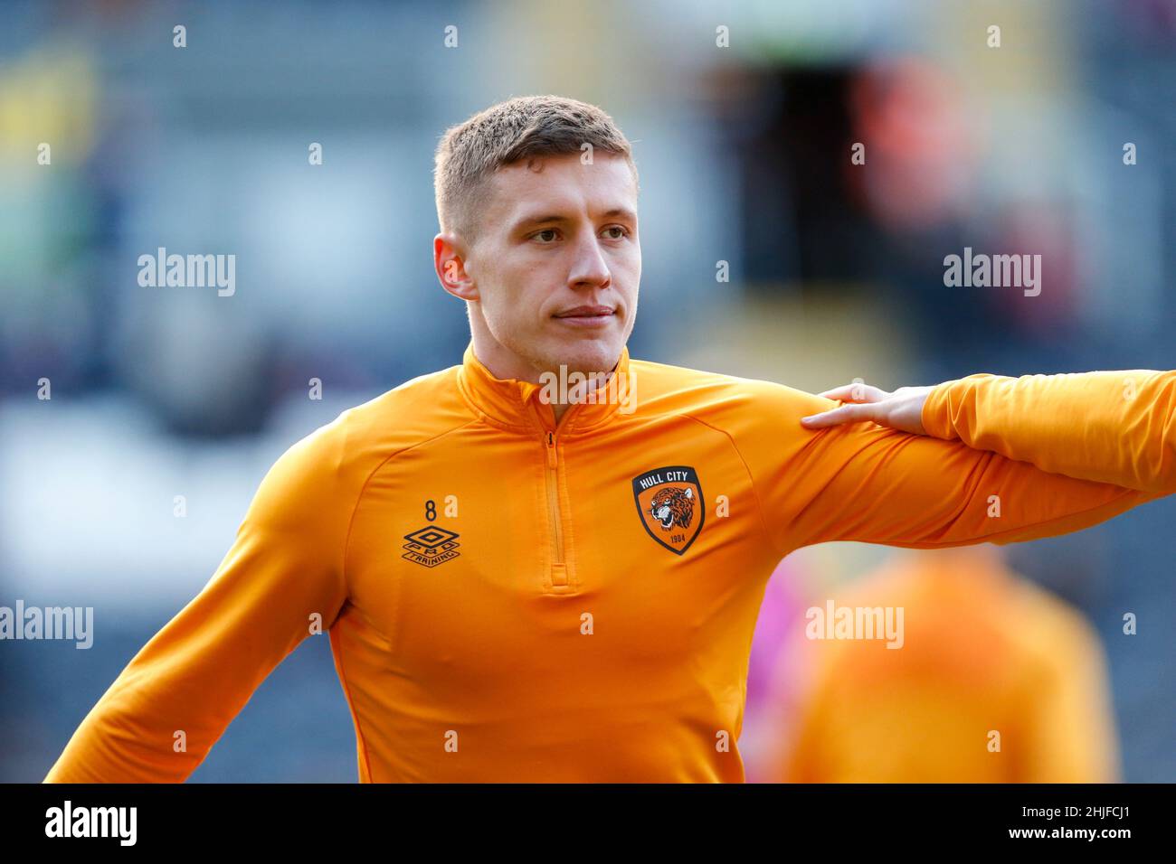 Greg Docherty 8 of Hull City warms up before the game Stock Photo Alamy