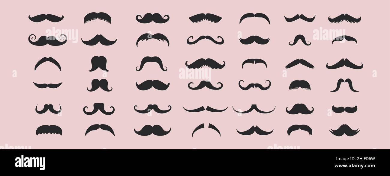 Set Mustache Collection Vector Illustration Stock Vector Image And Art Alamy 2797