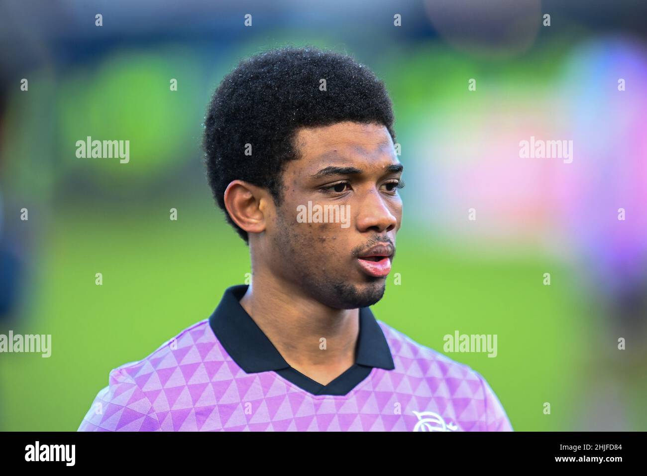 Amad Diallo (#9) of Rangers FC during the cinch Premiership match at the Global Energy Stadium, Dingwall. Picture date: Saturday January 29, 2022. Stock Photo