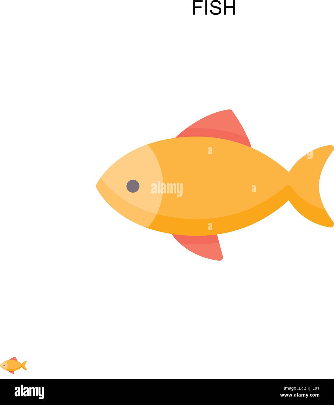 Fish Simple vector icon. Illustration symbol design template for web ...