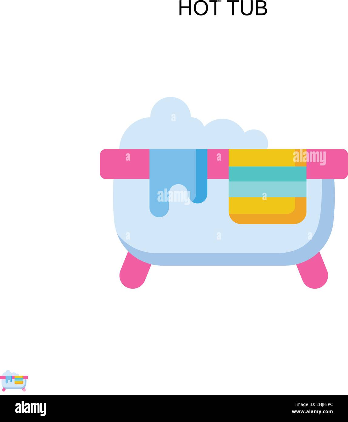 Hot tub Simple vector icon. Illustration symbol design template for web