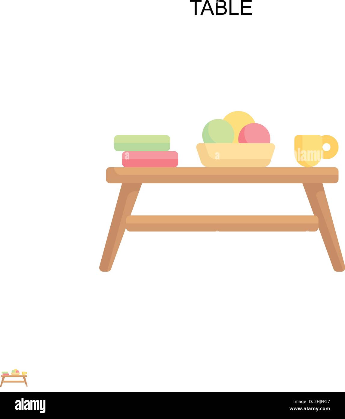 Table Simple vector icon. Illustration symbol design template for web ...