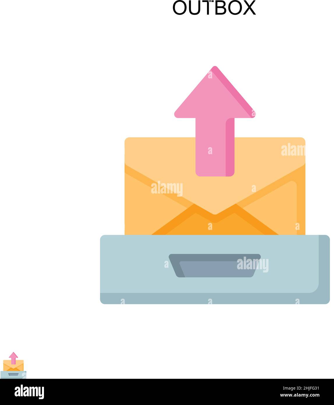 Outbox Simple vector icon. Illustration symbol design template for web ...