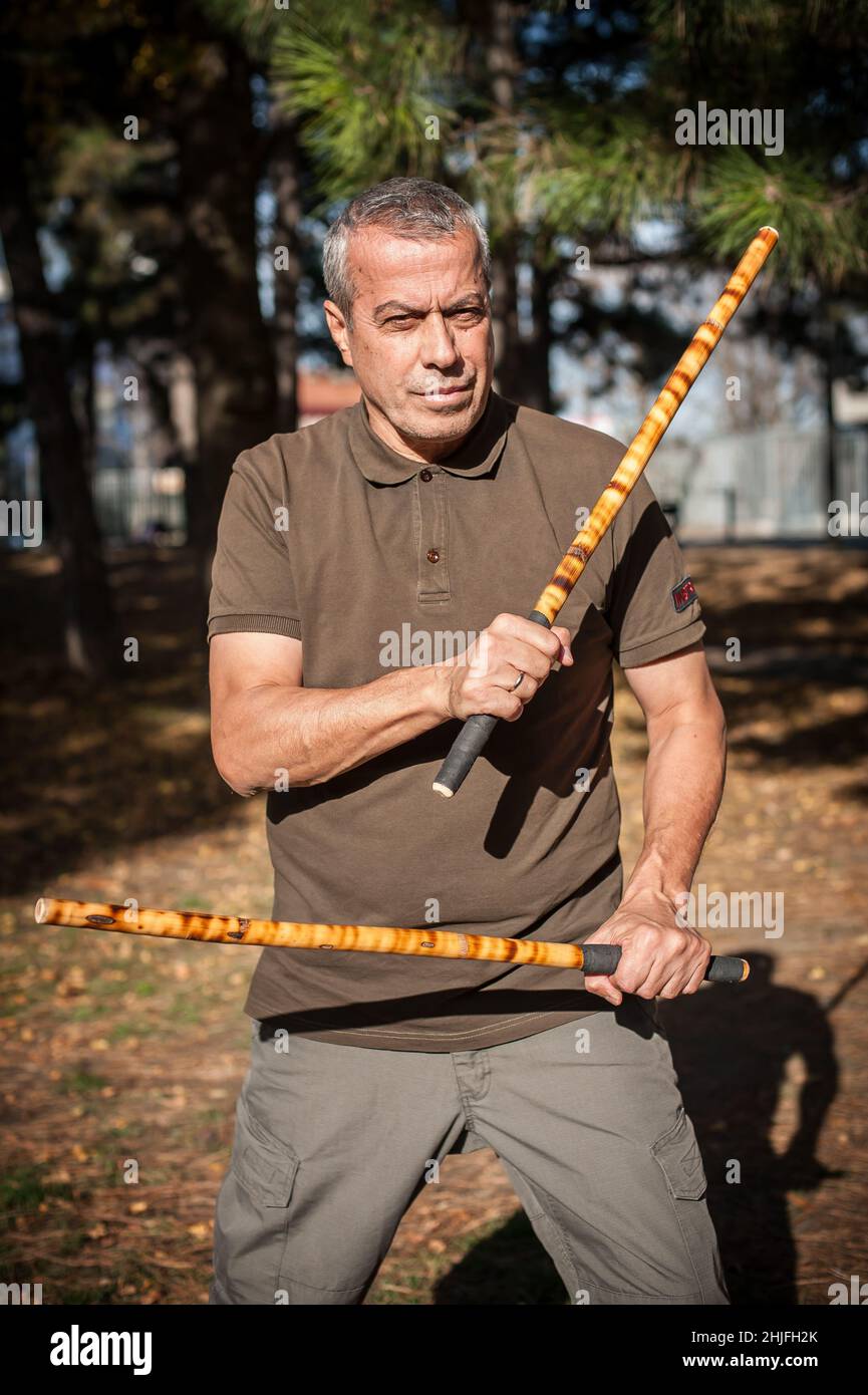 Kali Escrima Martial Arts Instructor Stock Photo - Image of male, arts:  51950638