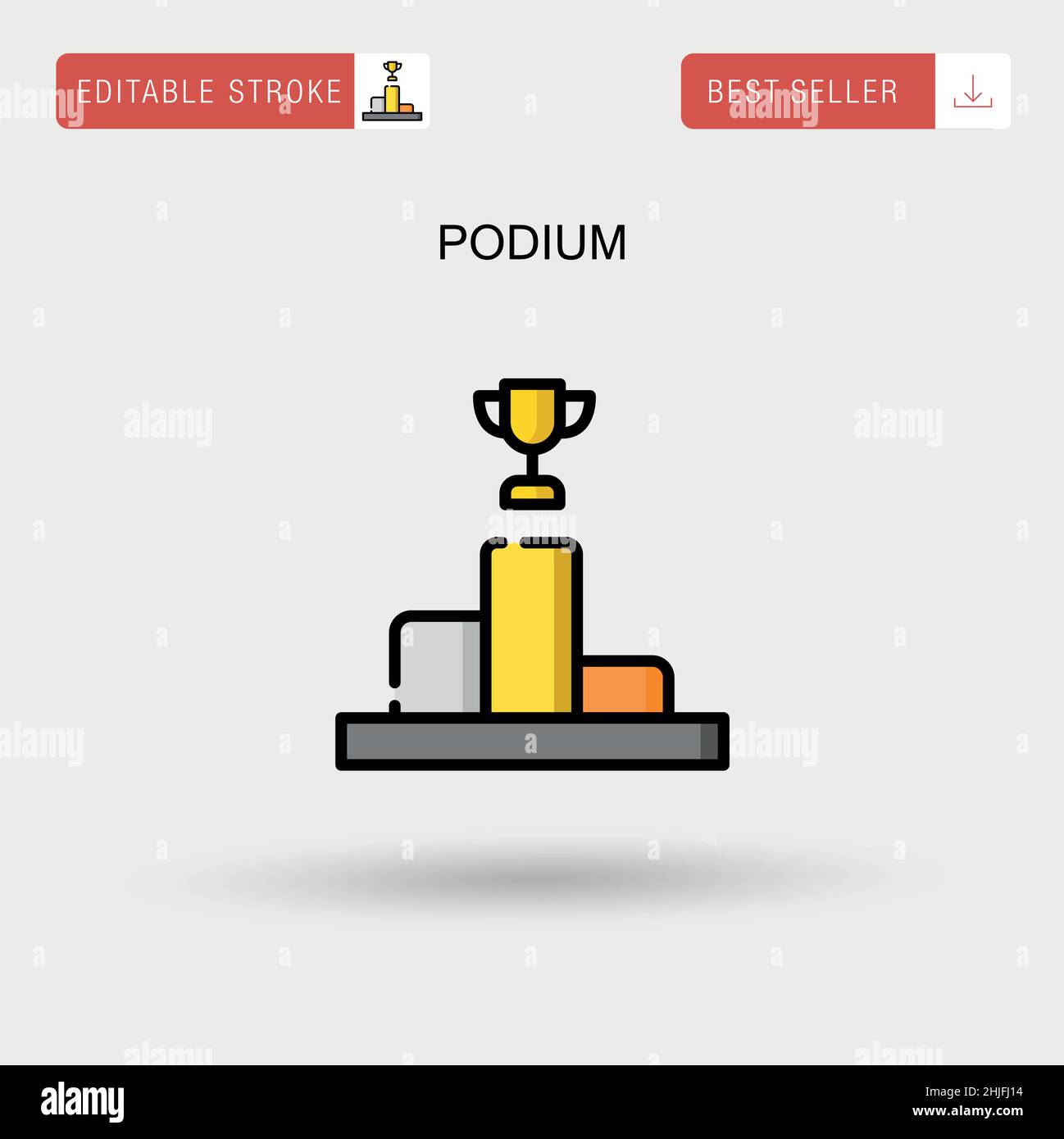 Podium Simple vector icon Stock Vector Image & Art - Alamy