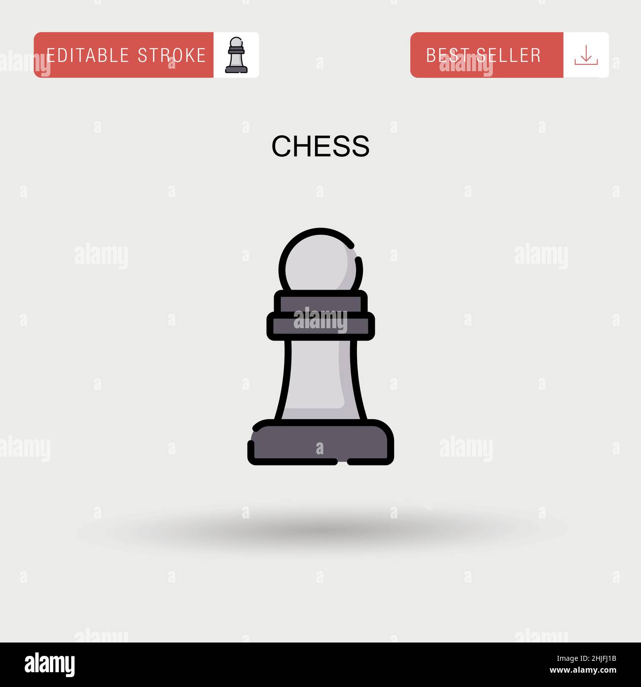 Chess Simple vector icon. Stock Vector