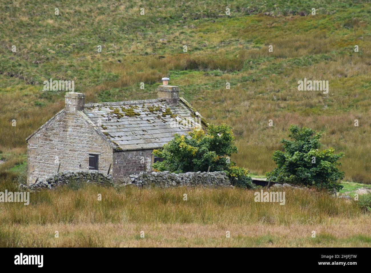 Abandoned cottage on the north yorkshire moors Stock Photo