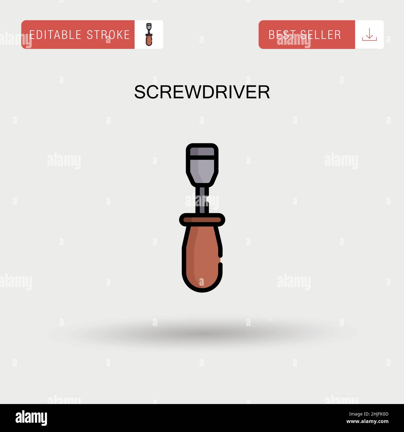 Screwdriver Simple vector icon Stock Vector Image & Art - Alamy