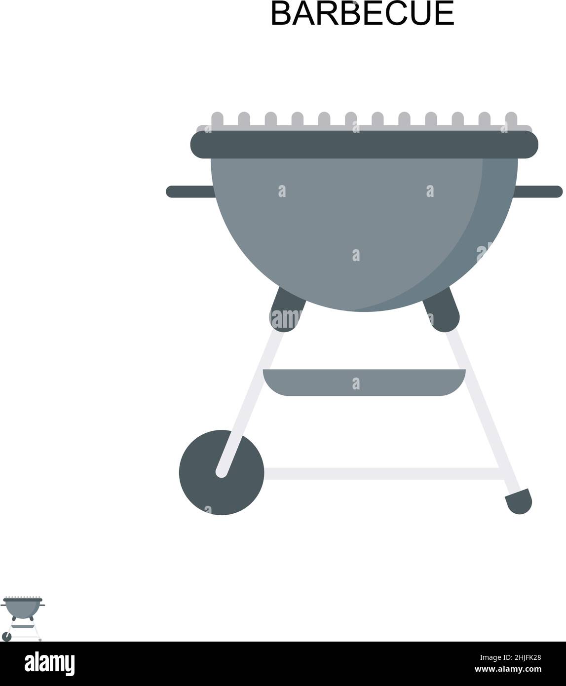 Barbecue Simple vector icon. Illustration symbol design template for web mobile UI element. Stock Vector