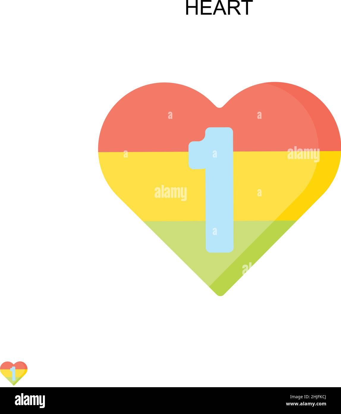 Heart Simple vector icon. Illustration symbol design template for web ...