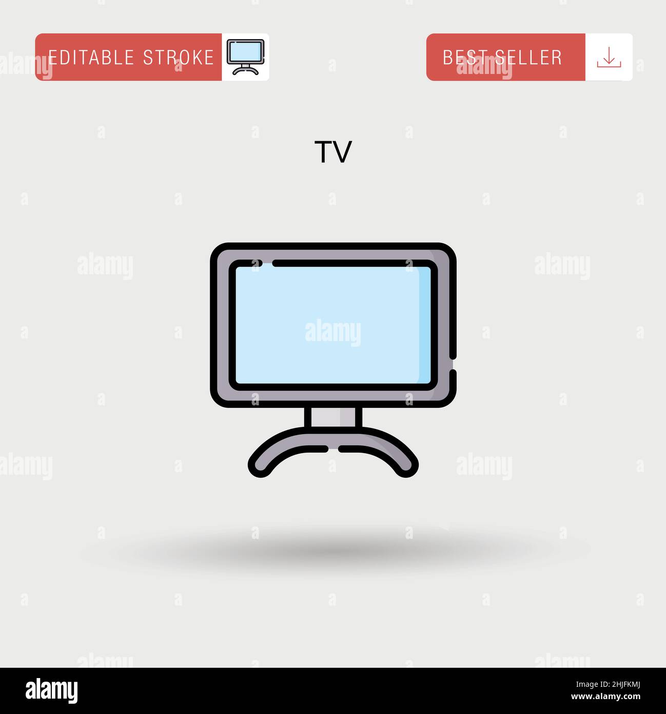 Tv Simple vector icon Stock Vector Image & Art - Alamy