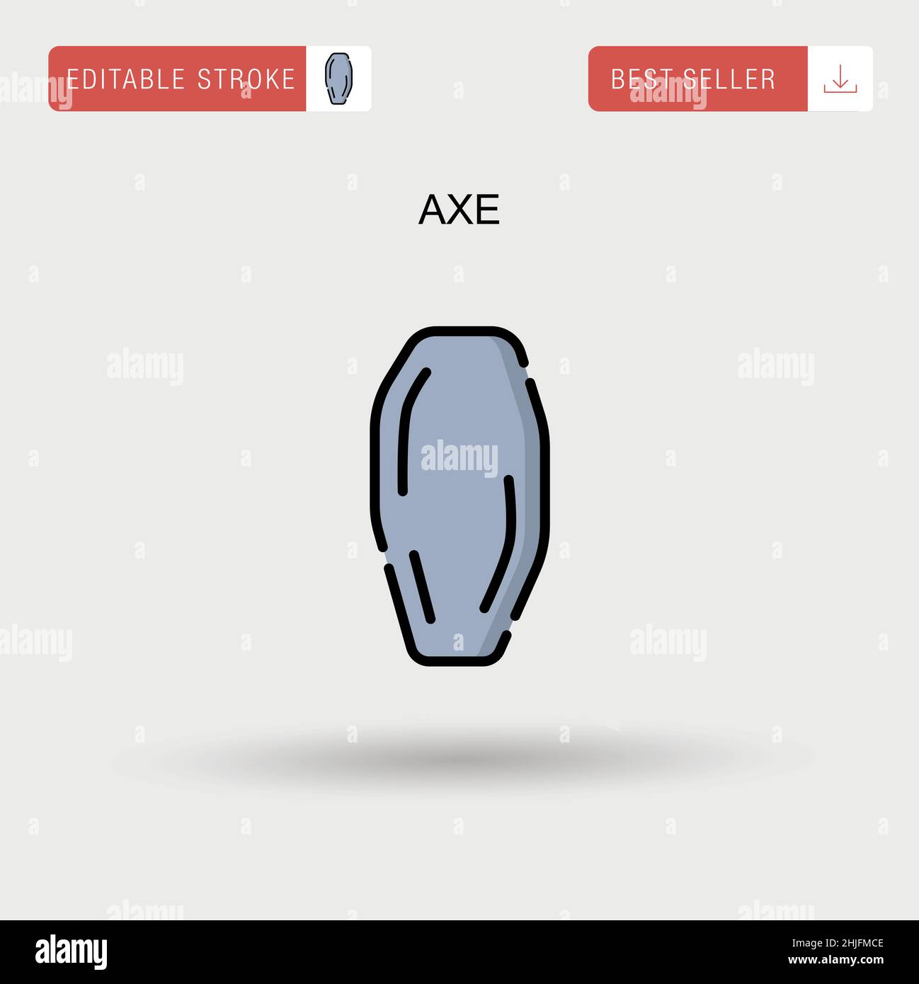 Axe Simple vector icon. Stock Vector