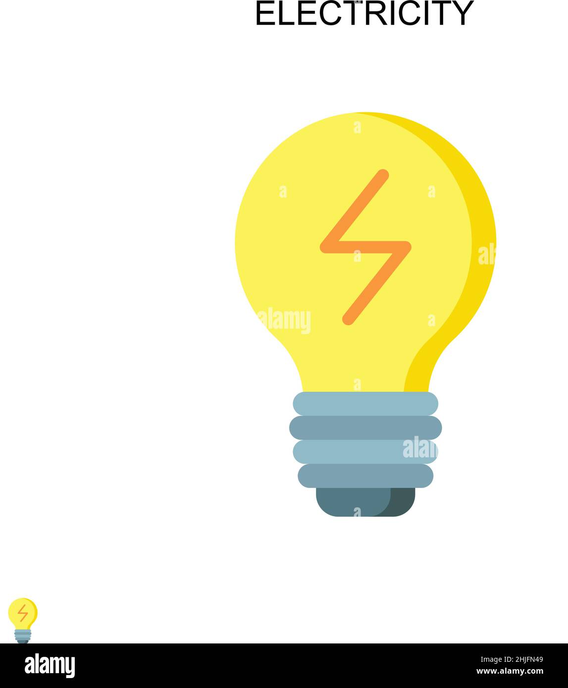Electricity Simple vector icon. Illustration symbol design template for web mobile UI element. Stock Vector