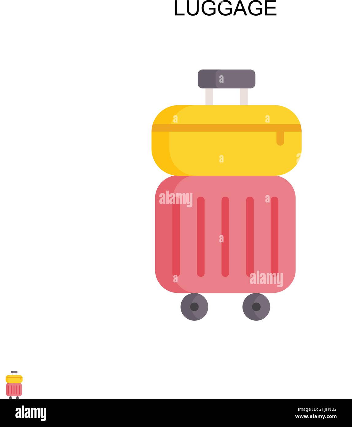 Luggage Simple vector icon. Illustration symbol design template for web mobile UI element. Stock Vector