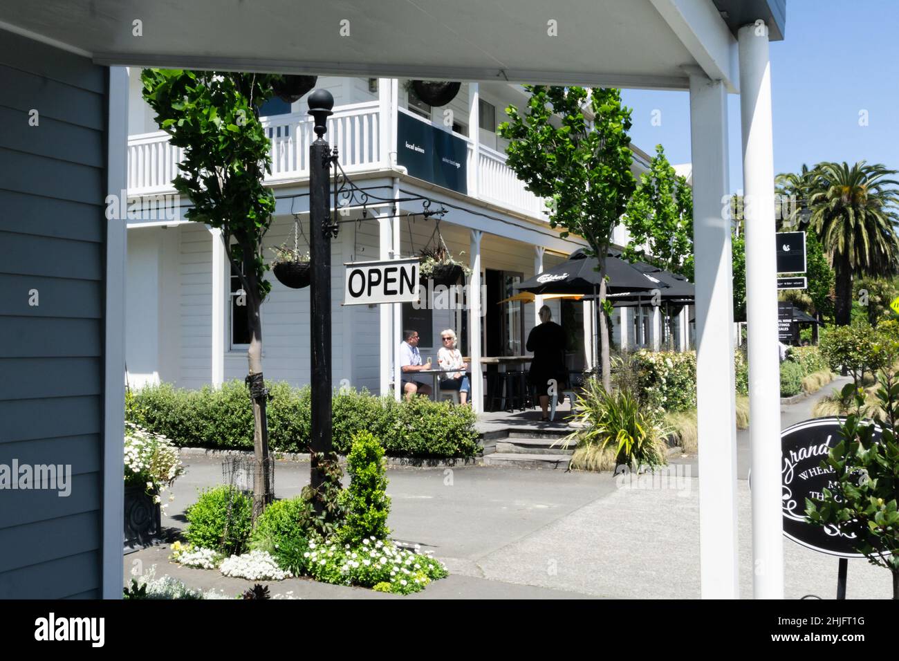 GREYTOWN, NEW ZEALAND NOVEMBER 2 2018; quaint street scene with