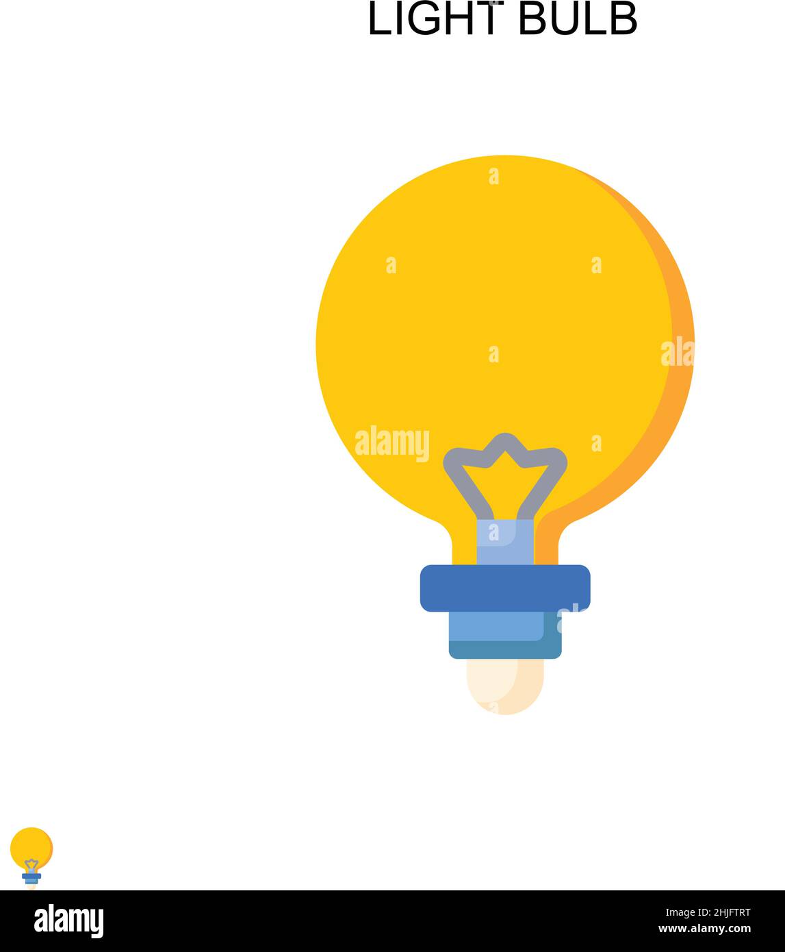 Light bulb Simple vector icon. Illustration symbol design template for web mobile UI element. Stock Vector