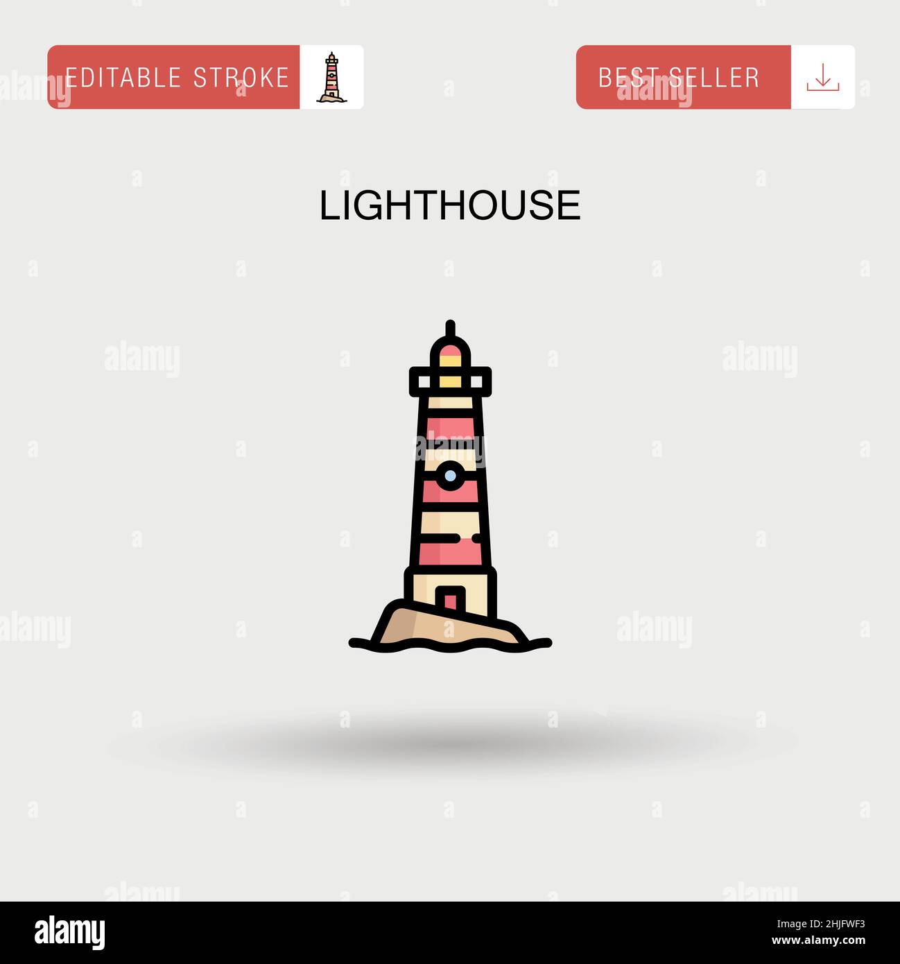 Lighthouse Simple vector icon Stock Vector Image & Art - Alamy