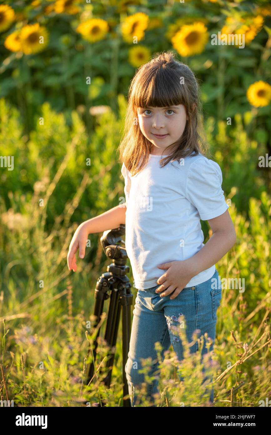 A Little Girl in a Short Summer Dress. Stock Photo - Image of childhood,  cheerful: 126046730