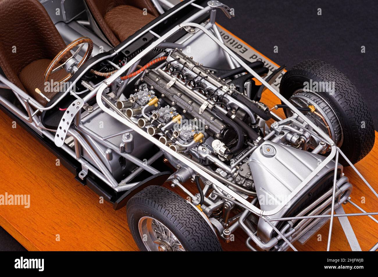 Die-cast model car by CMC of Maserati 300S (1957) and his Rolling Chassis  in the scale of 1/18 Stock Photo - Alamy