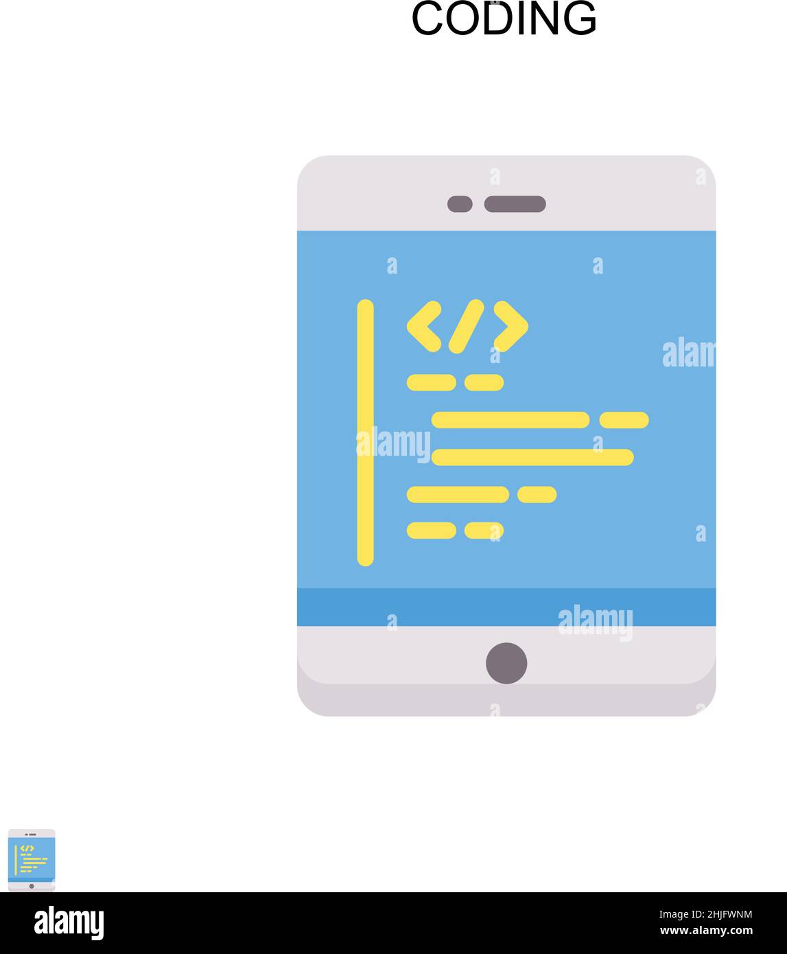 Coding Simple vector icon. Illustration symbol design template for web ...