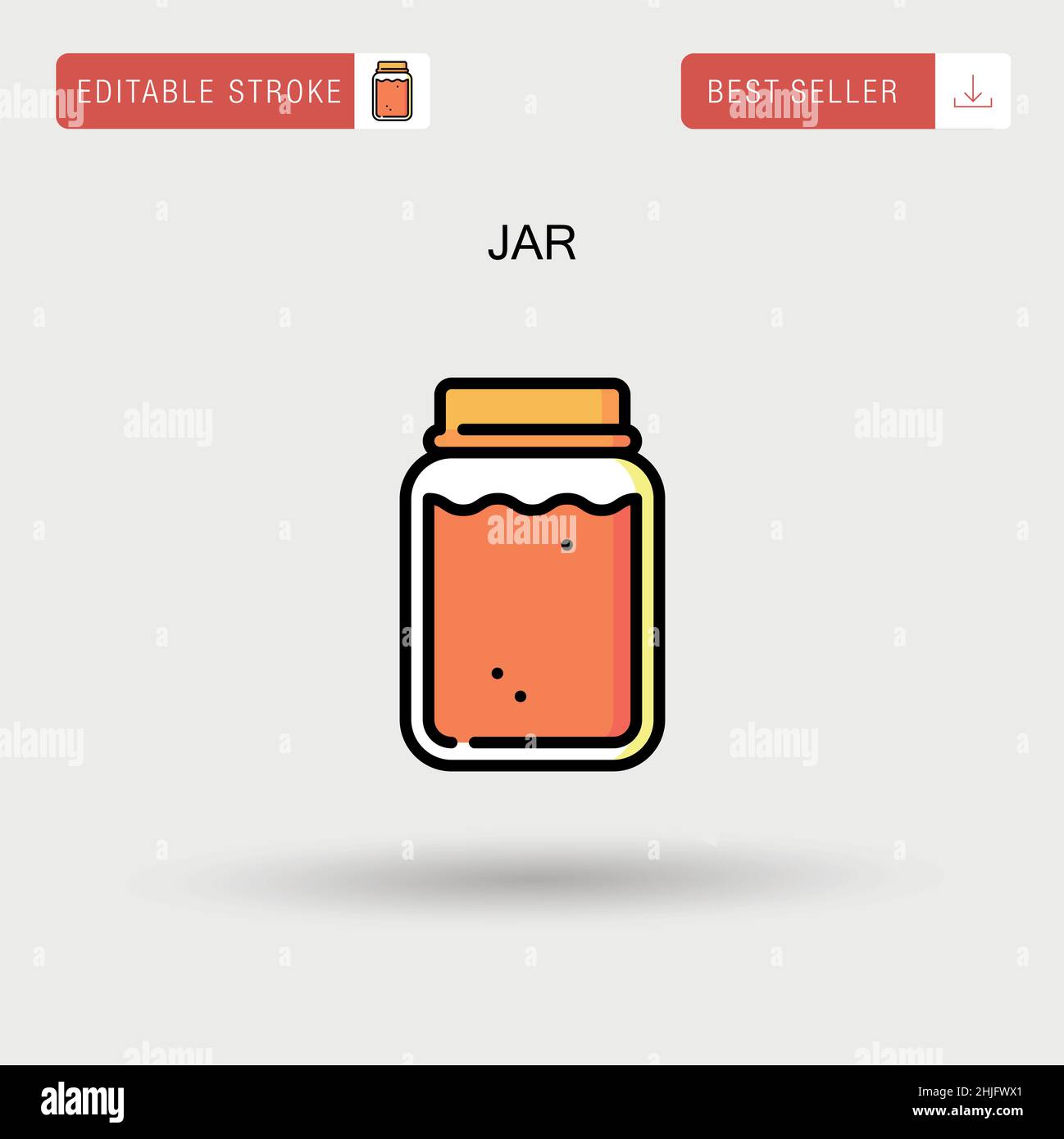 Jar Simple vector icon. Stock Vector