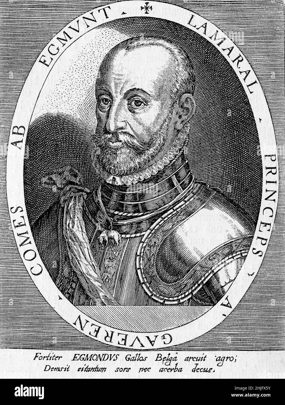 Portrait of Lamoral, Count of Egmont, Prince of Gavere ( 1522 - 1568)  general and statesman in the Spanish Netherlands Stock Photo