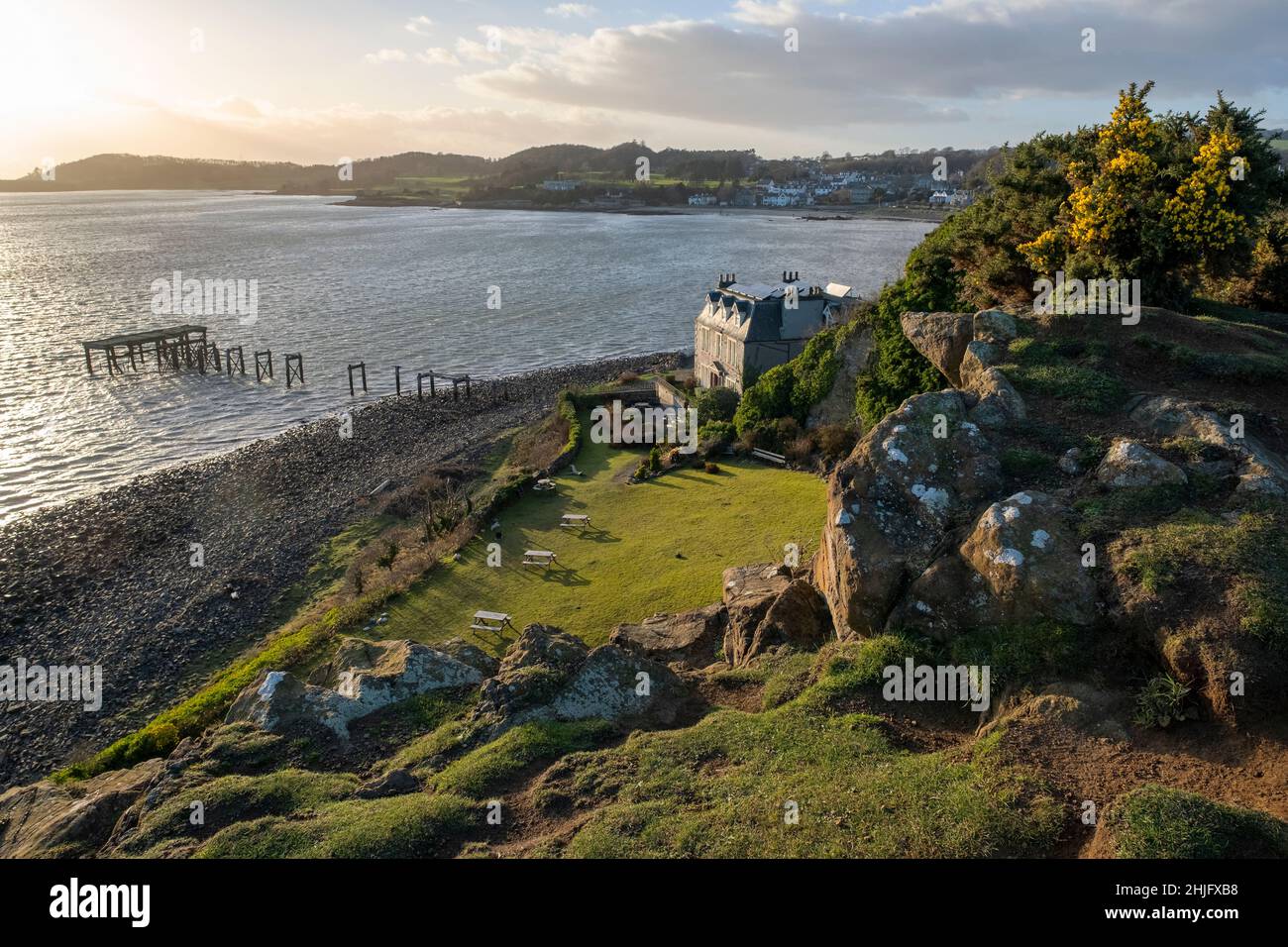 View of Hawkcraig House, Aberdour, Fife, Scotland Stock Photo Alamy