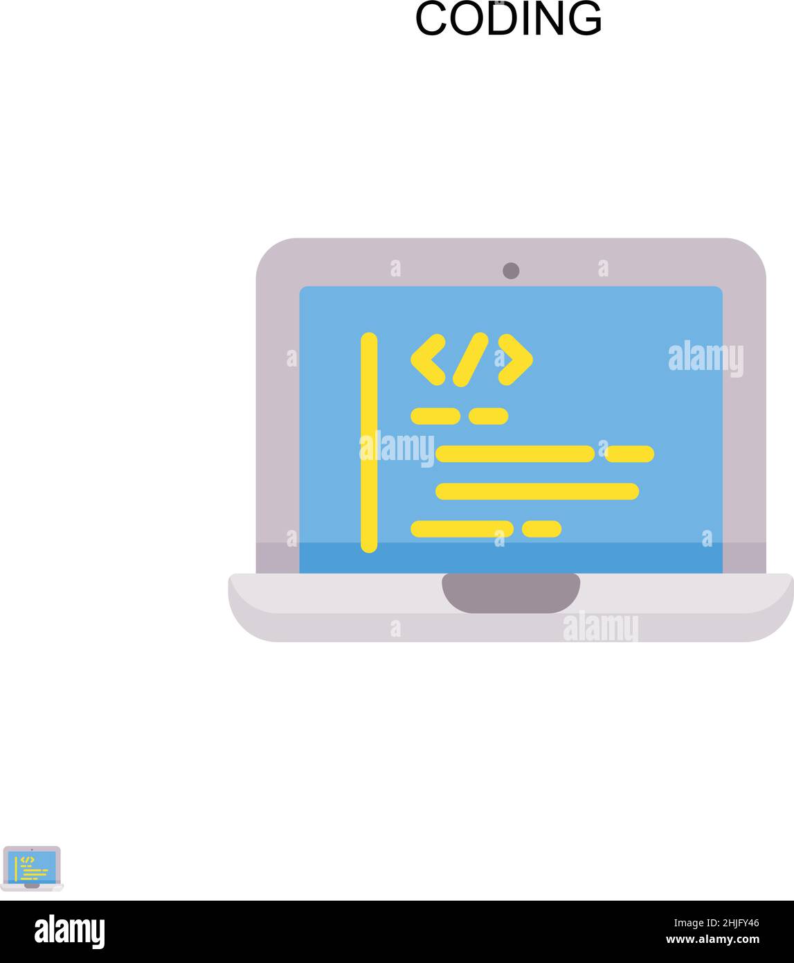 Coding Simple vector icon. Illustration symbol design template for web ...