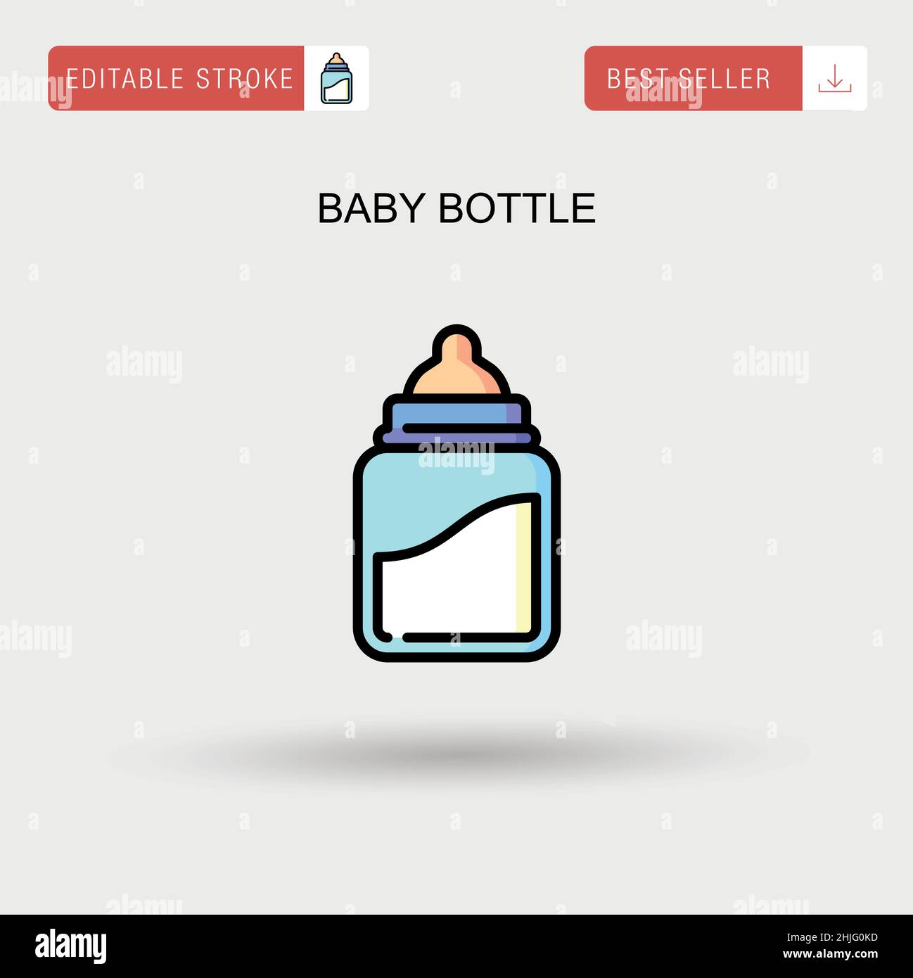 Baby bottle Simple vector icon Stock Vector Image & Art - Alamy