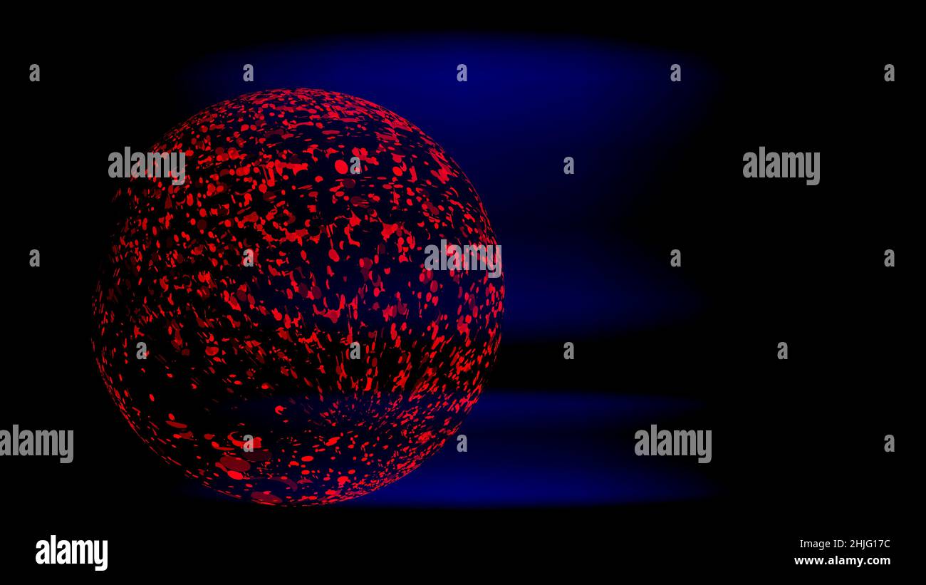 Dark energy tangle. Power ball in dark blue space. Vector graphics Stock Vector