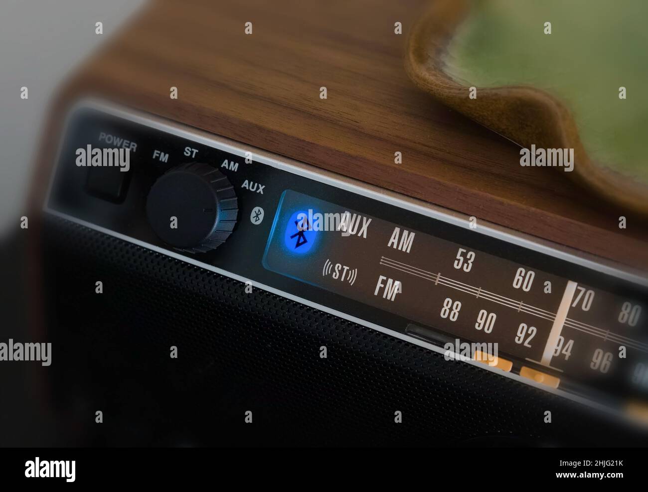 Slidebar radio that contains also Bluetooth capabilities. Stock Photo