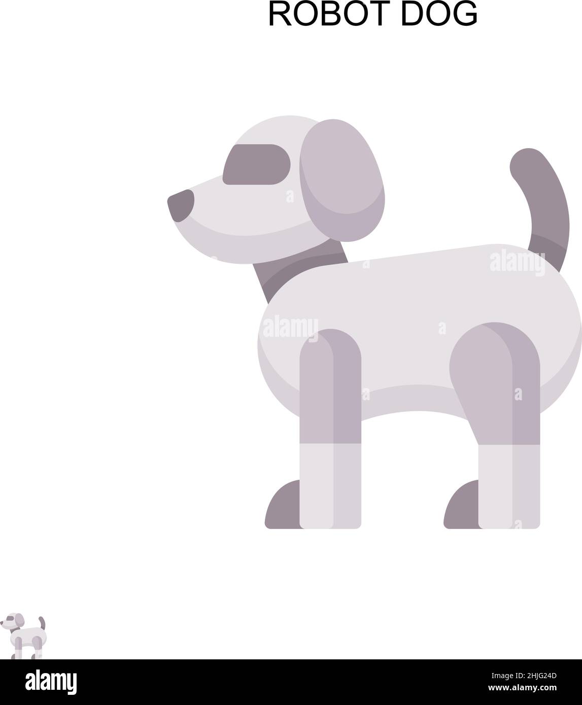 Robot dog Simple vector icon. Illustration symbol design template for web mobile UI element. Stock Vector