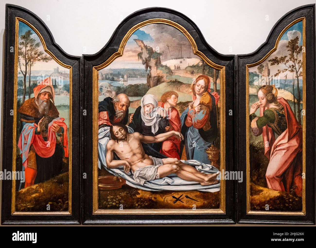 Pieter Coecke, Lamentation over the Dead Christ, Museo de Bellas Artes, Bilbao, Spain Stock Photo