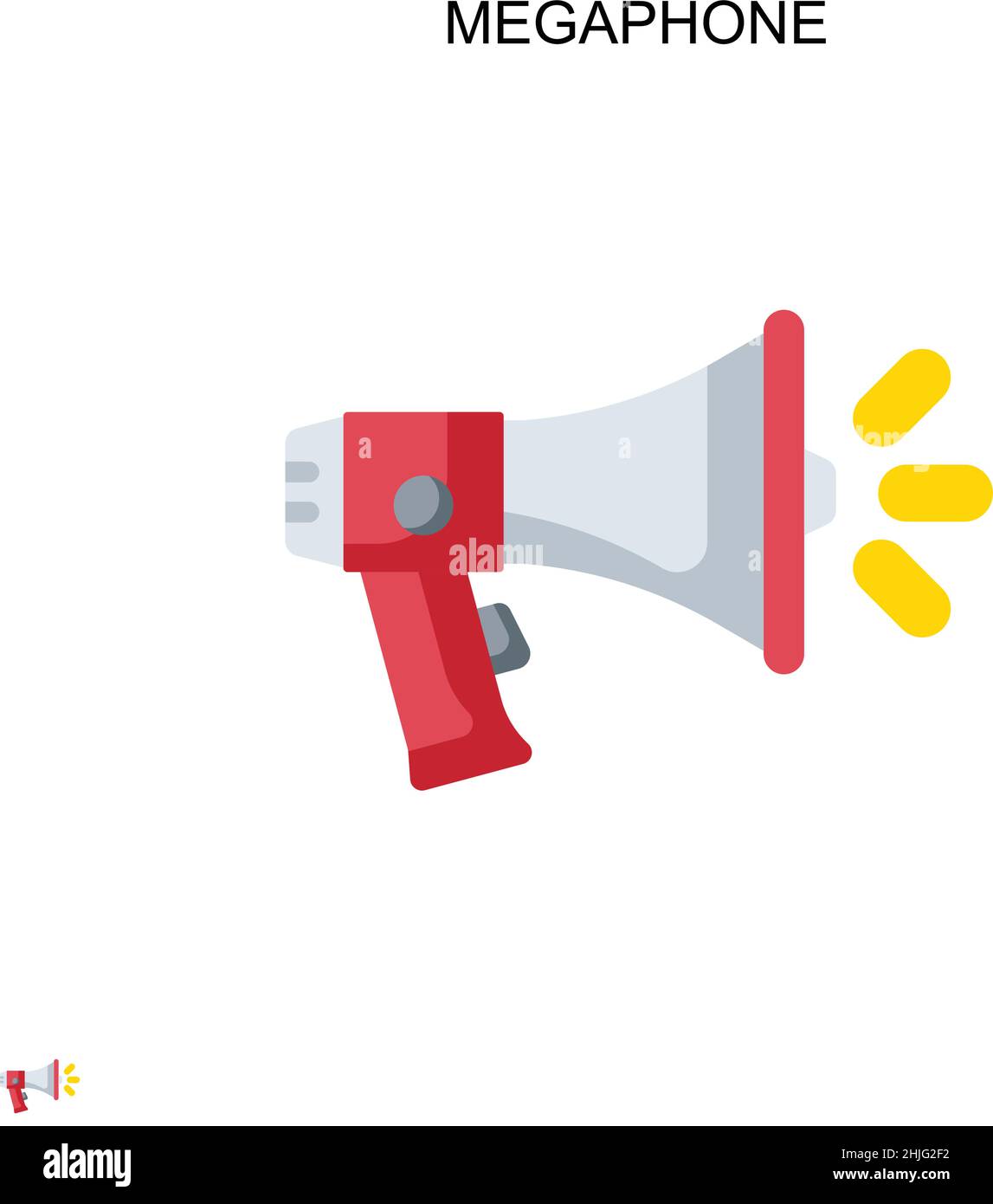 Megaphone Simple vector icon. Illustration symbol design template for ...