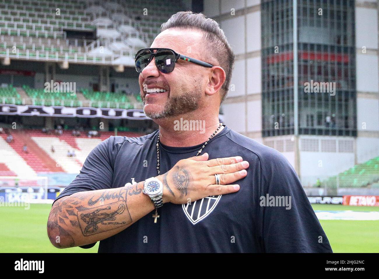 Belo Horizonte, Brazil. 29th Jan, 2022. MG - Belo Horizonte - 01/29/2022 -  MINEIRO 2022 ATLETICO-MG X TOMBENSE - El Turco Mohamed Atletico-MG coach  during a match against Tombense at Independencia stadium