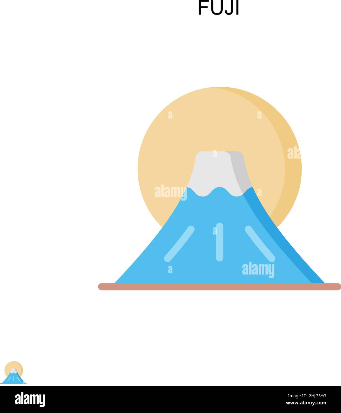 Fuji Simple vector icon. Illustration symbol design template for web ...