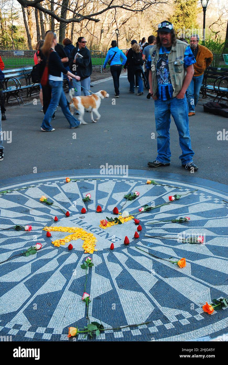 The Imagine mosaic is covered with flowers and strawberries at