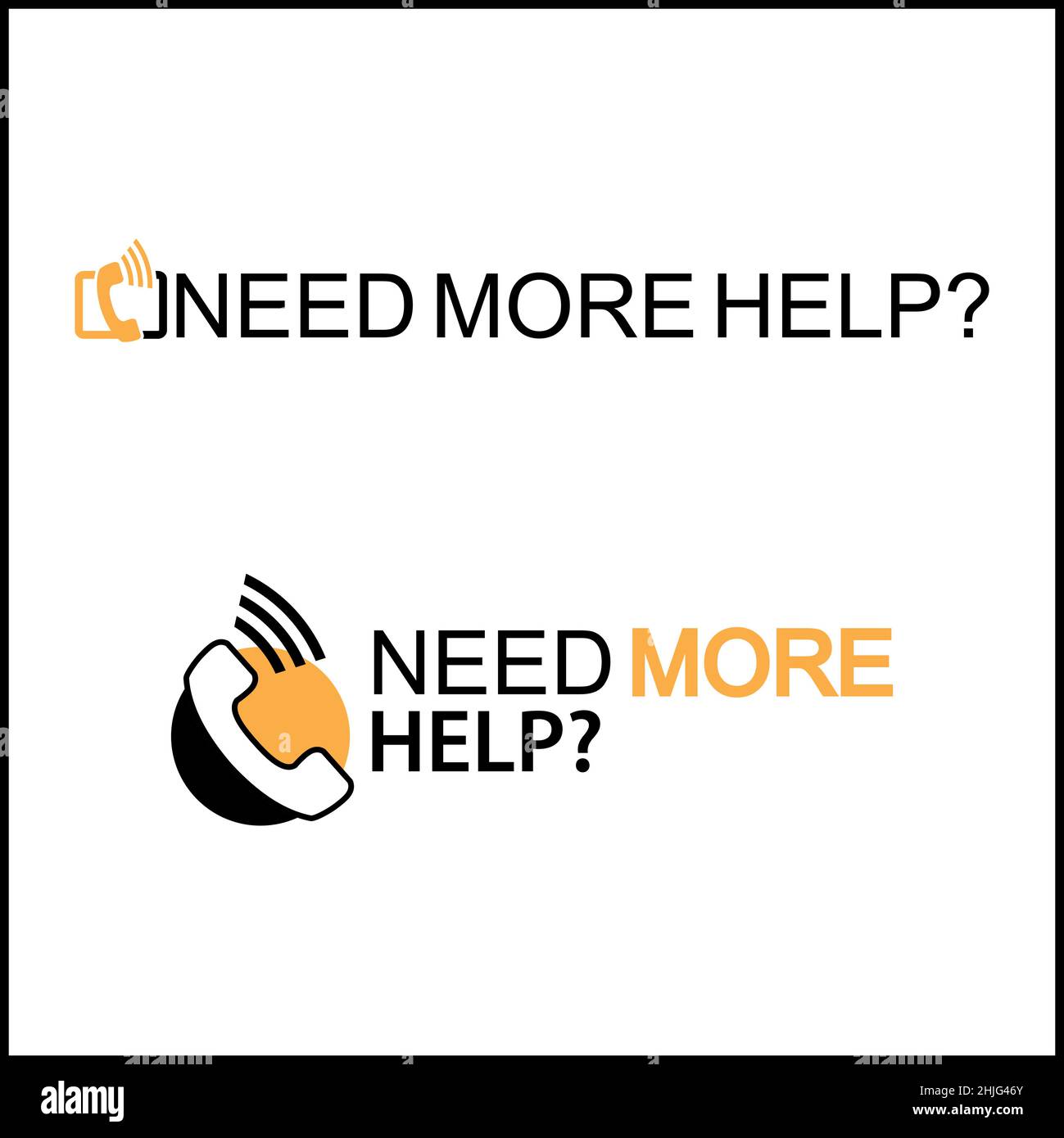 Need More Help icon. phone icon. Stock Vector