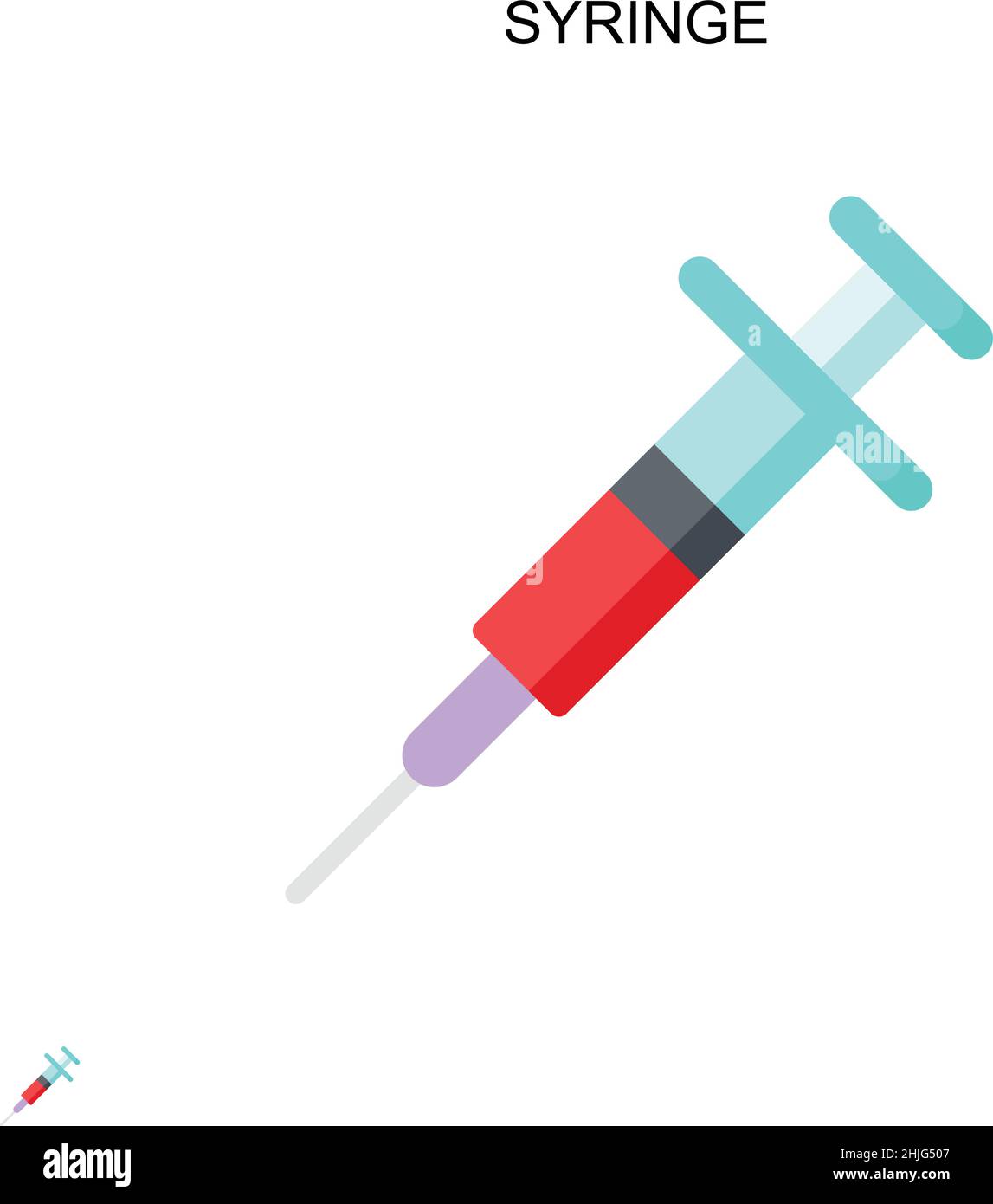 Syringe Simple vector icon. Illustration symbol design template for web ...